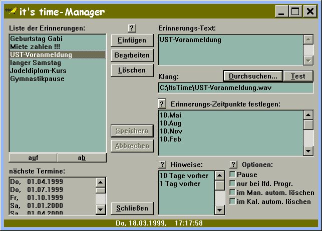 it's time – Terminmanager – Softwareentwicklung – coon software design